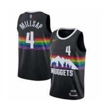 Men's Denver Nuggets #4 Paul Millsap Swingman Black Basketball Stitched Jersey - 2019 20 City Edition