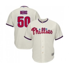 Men's Philadelphia Phillies #50 Hector Neris Replica Cream Alternate Cool Base Baseball Jersey