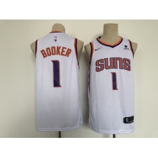 Men's Phoenix Suns #1 Devin Booker Swingman White Basketball Stitched Jersey