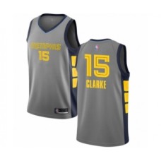 Men's Memphis Grizzlies #15 Brandon Clarke Authentic Gray Basketball Stitched Jersey - City Edition