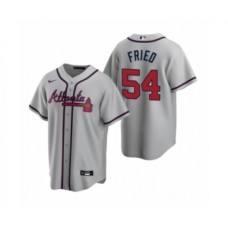 Men's Atlanta Braves #54 Max Fried Nike Gray 2020 Replica Road Stitched Jersey