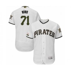 Men's Pittsburgh Pirates #71 Yacksel Rios Replica White Alternate Cool Base Baseball Player Stitched Jersey