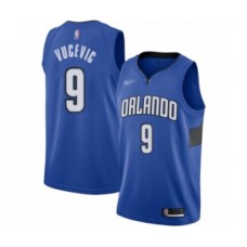 Men's Orlando Magic #9 Nikola Vucevic Authentic Blue Finished Basketball Stitched Jersey - Statement Edition