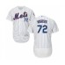 Men's New York Mets #72 Stephen Nogosek White Home Flex Base Authentic Collection Baseball Player Stitched Jersey