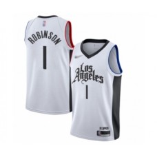 Men's Los Angeles Clippers #1 Jerome Robinson Swingman White Basketball Stitched Jersey - 2019 20 City Edition