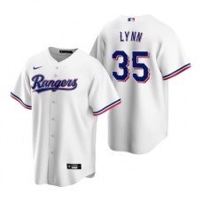 Men's Nike Texas Rangers #35 Lance Lynn White Home Stitched Baseball Jersey