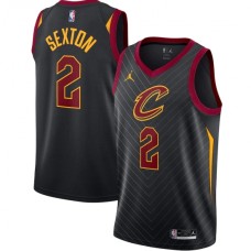 Men's Cleveland Cavaliers #2 Collin Sexton Jordan Brand Black 2020-21 Swingman Stitched Jersey