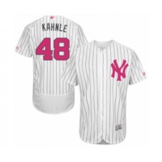 Men's New York Yankees #48 Tommy Kahnle Authentic White 2016 Mother's Day Fashion Flex Base Baseball Player Stitched Jersey