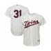 Men's Minnesota Twins #31 Devin Smeltzer Replica Cream Alternate Cool Base Baseball Player Stitched Jersey