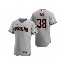 Men's Arizona Diamondbacks #38 Robbie Ray Nike Gray Authentic 2020 Road Stitched Jersey