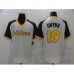 Men's Ness San Diego Padres #19 Tony Gwynn Nike Replica White Throwback MLB Stitched Jersey