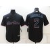 Men's Nike Miami Marlins #2 Jazz Chisholm Red Black Replica Stitched Jersey