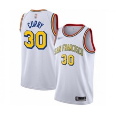 Men's Golden State Warriors #30 Stephen Curry Authentic White Hardwood Classics Basketball Stitched Jersey - San Francisco Classic Edition