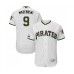 Men's Pittsburgh Pirates #9 Bill Mazeroski White Alternate Authentic Collection Flex Base Baseball Jersey