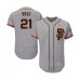 Men's San Francisco Giants #21 Stephen Vogt Grey Alternate Flex Base Authentic Collection Baseball Jersey