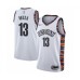 Men's Brooklyn Nets #13 Dzanan Musa Swingman White Basketball Stitched Jersey - 2019 20 City Edition