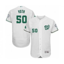 Men's Washington Nationals #50 Austin Voth White Celtic Flexbase Authentic Collection Baseball Player Stitched Jersey