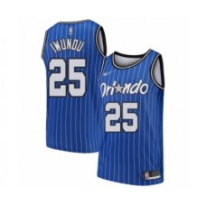 Men's Orlando Magic #25 Wes Iwundu Authentic Blue Hardwood Classics Basketball Stitched Jersey