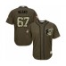 Men's Baltimore Orioles #67 John Means Authentic Green Salute to Service Baseball Jersey