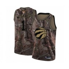 Men's Toronto Raptors #1 Tracy Mcgrady Swingman Camo Realtree Collection 2019 Basketball Finals Bound Jersey