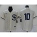 Men's Chicago White Sox #10 Yoan Moncada Cream 2021 Field of Dreams Stitched Jersey