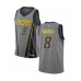 Men's Indiana Pacers #8 Justin Holiday Authentic Gray Basketball Stitched Jersey - City Edition