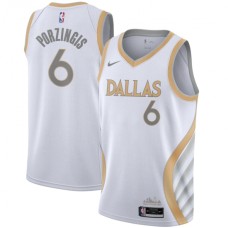 Men's Dallas Mavericks #6 Kristaps Porzingis Nike White 2020-21 Swingman Player Stitched Jersey