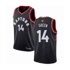 Men's Toronto Raptors #14 Danny Green Swingman Black 2019 Basketball Finals Bound Jersey Statement Edition