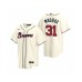 Men's Atlanta Braves #31 Greg Maddux Nike Cream 2020 Replica Alternate Stitched Jersey