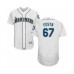 Men's Seattle Mariners #67 Matt Festa White Home Flex Base Authentic Collection Baseball Player Stitched Jersey