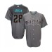 Men's Arizona Diamondbacks #28 Steven Souza Replica Gray Turquoise Cool Base Baseball Jersey