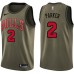 Men's Nike Chicago Bulls #2 Jabari Parker Swingman Green Salute to Service NBA Jersey