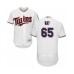 Men's Minnesota Twins #65 Trevor May White Home Flex Base Authentic Collection Baseball Player Stitched Jersey