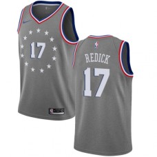 Men's Nike Philadelphia 76ers #17 JJ Redick Swingman Gray NBA Jersey - City Edition