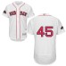 Men's Majestic Boston Red Sox #45 Pedro Martinez White Home Flex Base Authentic Collection 2018 World Series Champions MLB Jersey