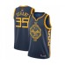 Men's Golden State Warriors #35 Kevin Durant Swingman Navy Blue Basketball 2019 Basketball Finals Bound Jersey - City Edition