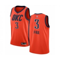 Men's Oklahoma City Thunder #3 Chris Paul Orange Swingman Jersey - Earned Edition