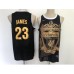 Men's Los Angeles Lakers #23 LeBron James Black Gold Swingman Camo Collection Stitched Jersey