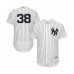 Men's New York Yankees #38 Cameron Maybin White Home Flex Base Authentic Collection Baseball Jersey