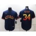 Men's Houston Astros #34 Nolan Ryan Navy Blue Rainbow Stitched MLB Cool Base Nike Jersey