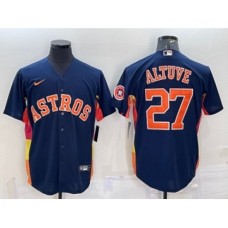 Men's Houston Astros #27 Jose Altuve Navy Blue With Patch Stitched MLB Cool Base Nike Jersey