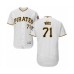 Men's Pittsburgh Pirates #71 Yacksel Rios White Home Flex Base Authentic Collection Baseball Player Stitched Jersey