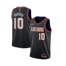 Men's Phoenix Suns #10 Leandro Barbosa Swingman Black Basketball Stitched Jersey - 2019 20 City Edition