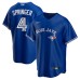 Men's Toronto Blue Jays #4 George Springer Blue Nike Royal Alternate Replica Player Stitched Jersey