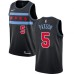 Men's Nike Chicago Bulls #5 John Paxson Swingman Black NBA Jersey - City Edition