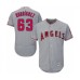 Men's Los Angeles Angels of Anaheim #63 Jose Rodriguez Grey Road Flex Base Authentic Collection Baseball Player Stitched Jersey