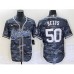 Men's Los Angeles Dodgers #50 Mookie Betts Gray Camo Cool Base Stitched Baseball Jersey