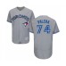 Men's Toronto Blue Jays #74 Breyvic Valera Grey Road Flex Base Authentic Collection Baseball Player Stitched Jersey