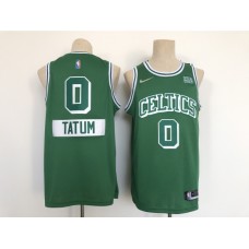 Men's Boston Celtics #0 Jayson Tatum Nike Green 2021-22 Swingman City Stitched Jersey