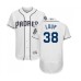 Men's San Diego Padres #38 Aaron Loup White Home Flex Base Authentic Collection Baseball Jersey